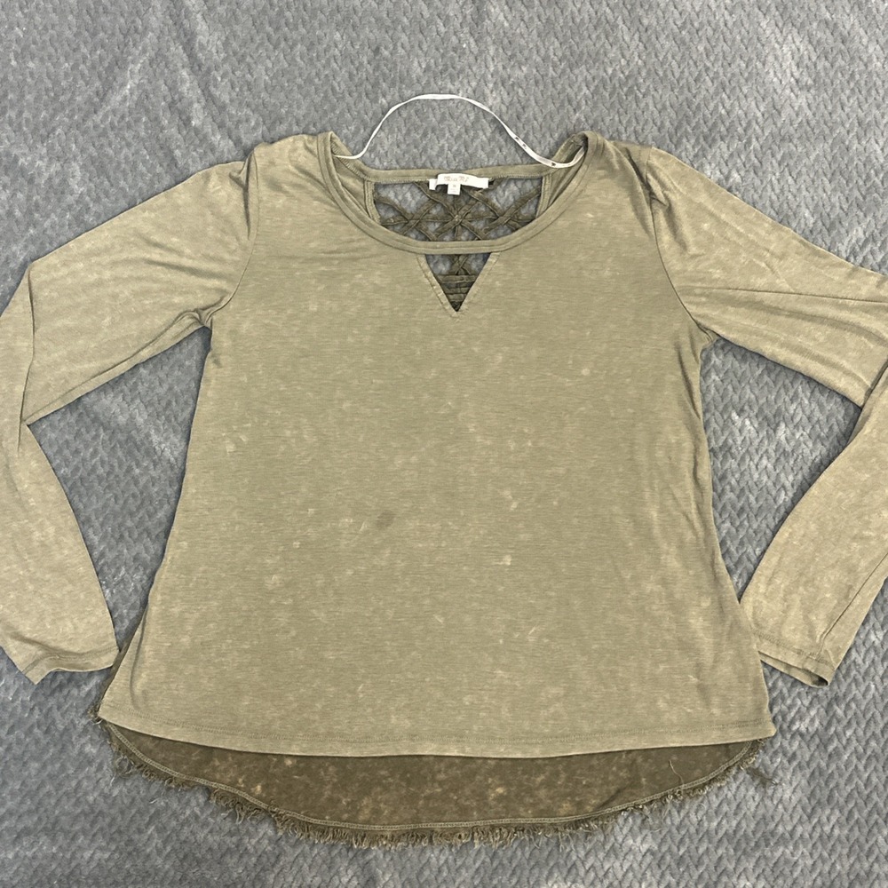 Miss Me Women's Medium Long‎ Sleeve Shirt Lightweight Lace Top Whimsy Fairy